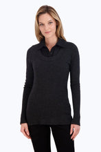 Collared Layering Tank, Black