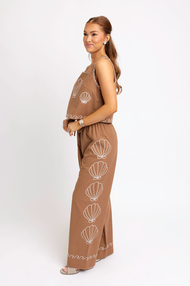 Karlie Shell Embroidered Tank