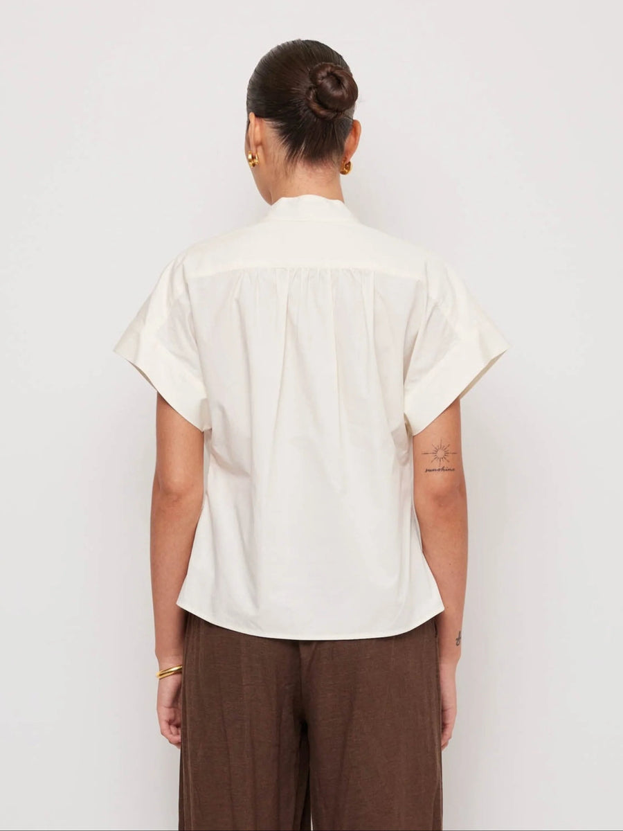 Fifteen Twenty Olive Short Sleeve V Neck Top