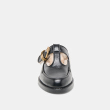 Harlah Plush Black Leather Mule