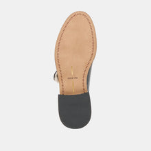 Harlah Plush Black Leather Mule