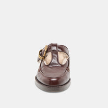Harlah Plush Chocolate Leather Mule