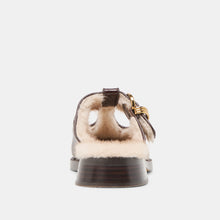Harlah Plush Chocolate Leather Mule