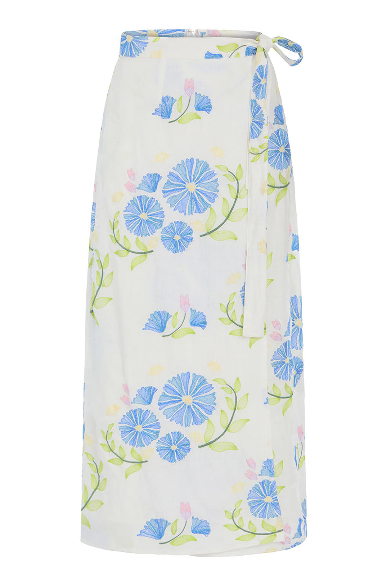 Olivia by Livro Leigh Wrap Skirt, Flora Embroidery