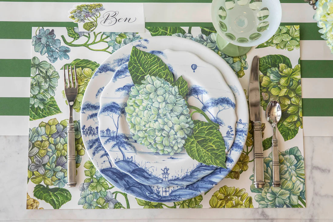 Hester & Cook Blooming Hydrangeas Placemats [Pack of 24]