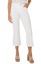 Hannah Cropped Flare Jean, White