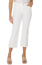 Hannah Cropped Flare Jean, White