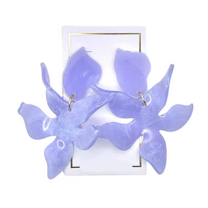 Flora Lily Earrings, Lavender Haze