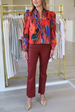 Kelsey High Rise Ankle Flare Jean 27" Inseam, Red