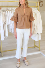 Hannah Cropped Flare Jean, White