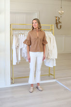 Hannah Cropped Flare Jean, White