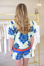 Raya Top, Geometric Florals