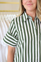 Gibbons Dress, Chive Stripe