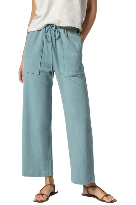 Cropped Pull On Pant, Seagreen