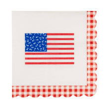 Gingham Flag Paper Napkin [Set of 24]