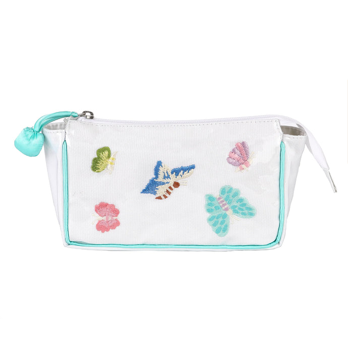 Butterfly Small Make Up Bag, Aqua