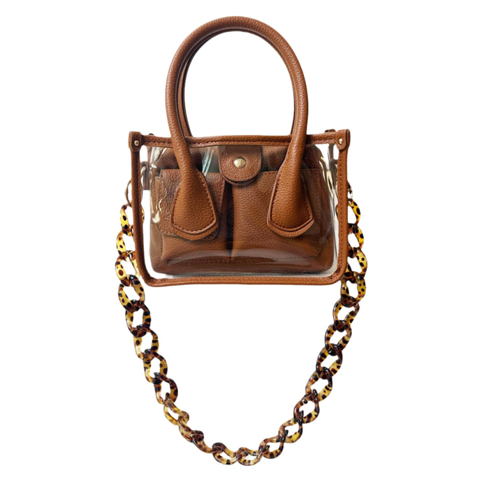 Molly Clear Bag, Saddle