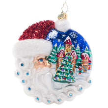 Christmas Village Santa Ornament