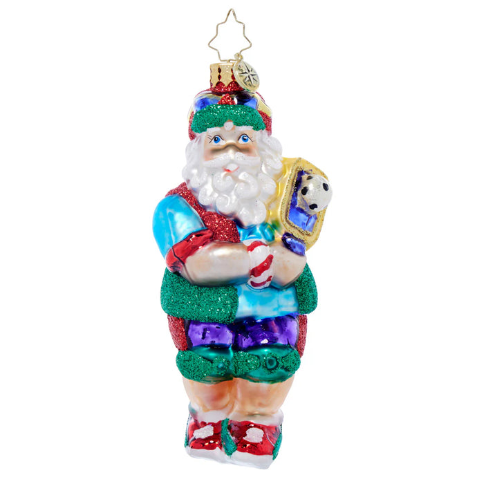 Pickleball Pro Santa Ornament