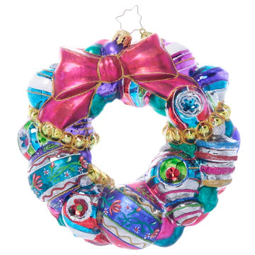 Vintage Holiday Wreath Ornament