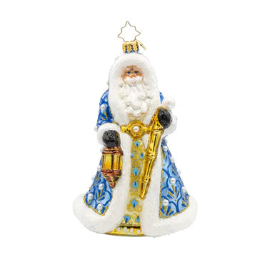 Gilded Grandeur Santa Ornament