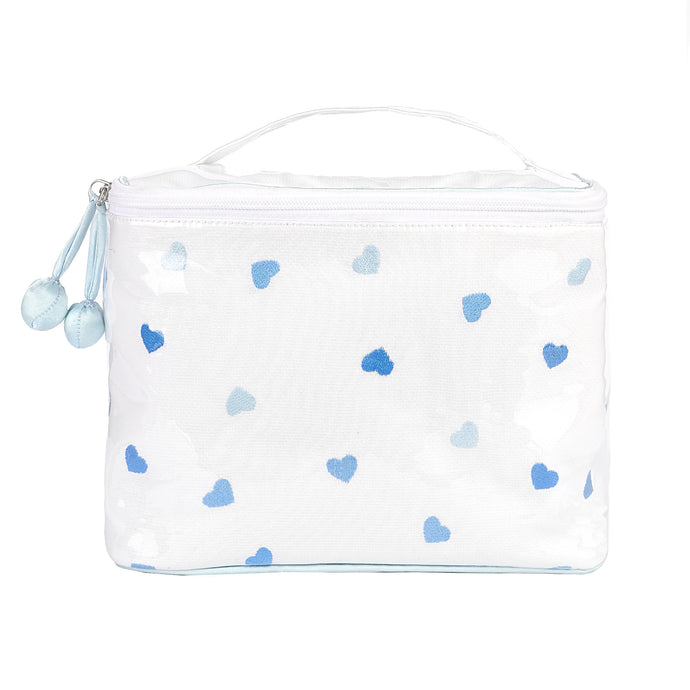 Josie Heart Train Case, Blue