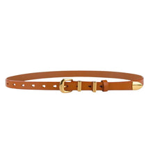 Sleek and Chic Belt, Saddle