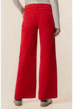 Meg High Rise Wide Leg Corduroy Jean, Ruby Red