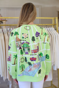 Light Green Parade Map Sweatshirt