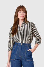The Boyfriend Shirt, Ganache Pinstripe