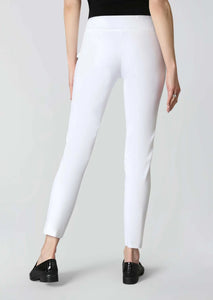 Kathryn Fabric 28" Slim Ankle Pant, White