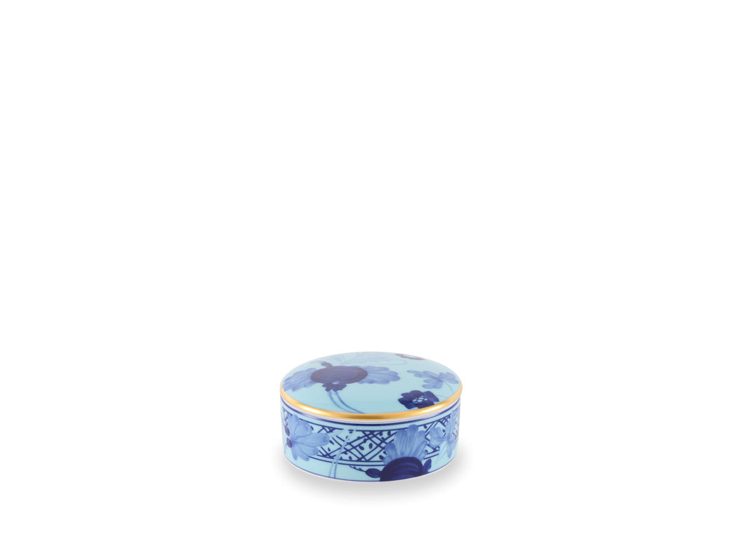 Oriente Italiano Small Round Trinket Box, Iris