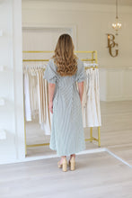 Claudia Button Stripe Maxi Dress