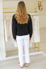 Gaston Button Cardigan, Black