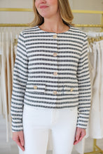Stripe Button Cardigan