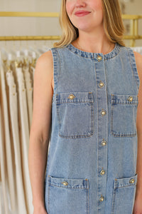 Denim Shift Dress