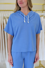 Waffle Knit Hoodie Poncho