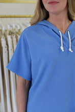 Waffle Knit Hoodie Poncho