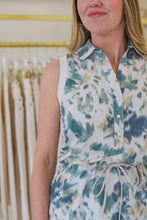 Abstract Cinched Waist Dress