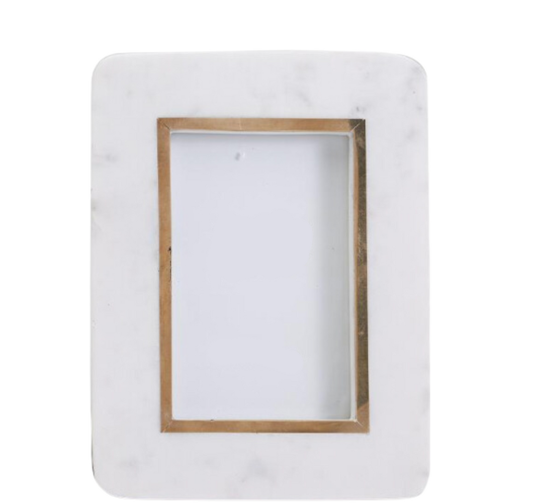 4x6 White Marble Photo Frame