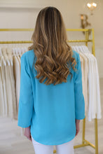 Aquamarine Button Blouse