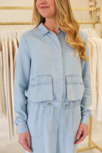 Chambray Cropped Jacket