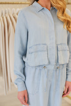 Chambray Cropped Jacket