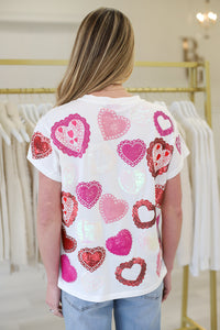 Multi Doily Heart Tee