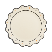 Happy Halloween Scalloped Bamboo Tray