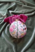 Hand-Painted Ceramic Ornament, Chinoiserie Bird Rose Canton