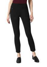 Kathryn Fabric 28" Ankle Pant, Black