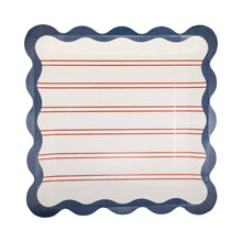 Red Stripes Paper Plate - 11"