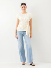 Greta Side Knot Top, Cream