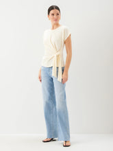 Greta Side Knot Top, Cream